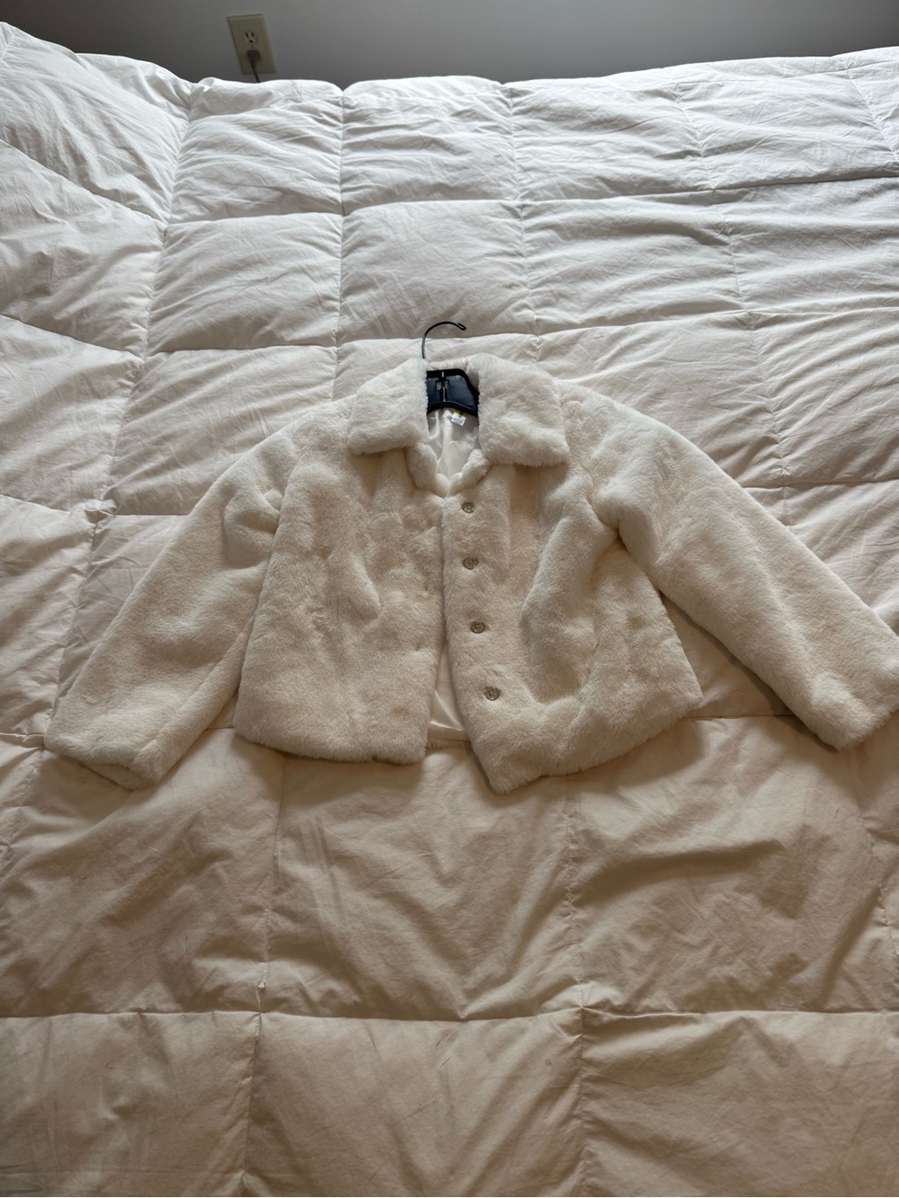 Epic Threads Cream Faux Fur Kids Jacket